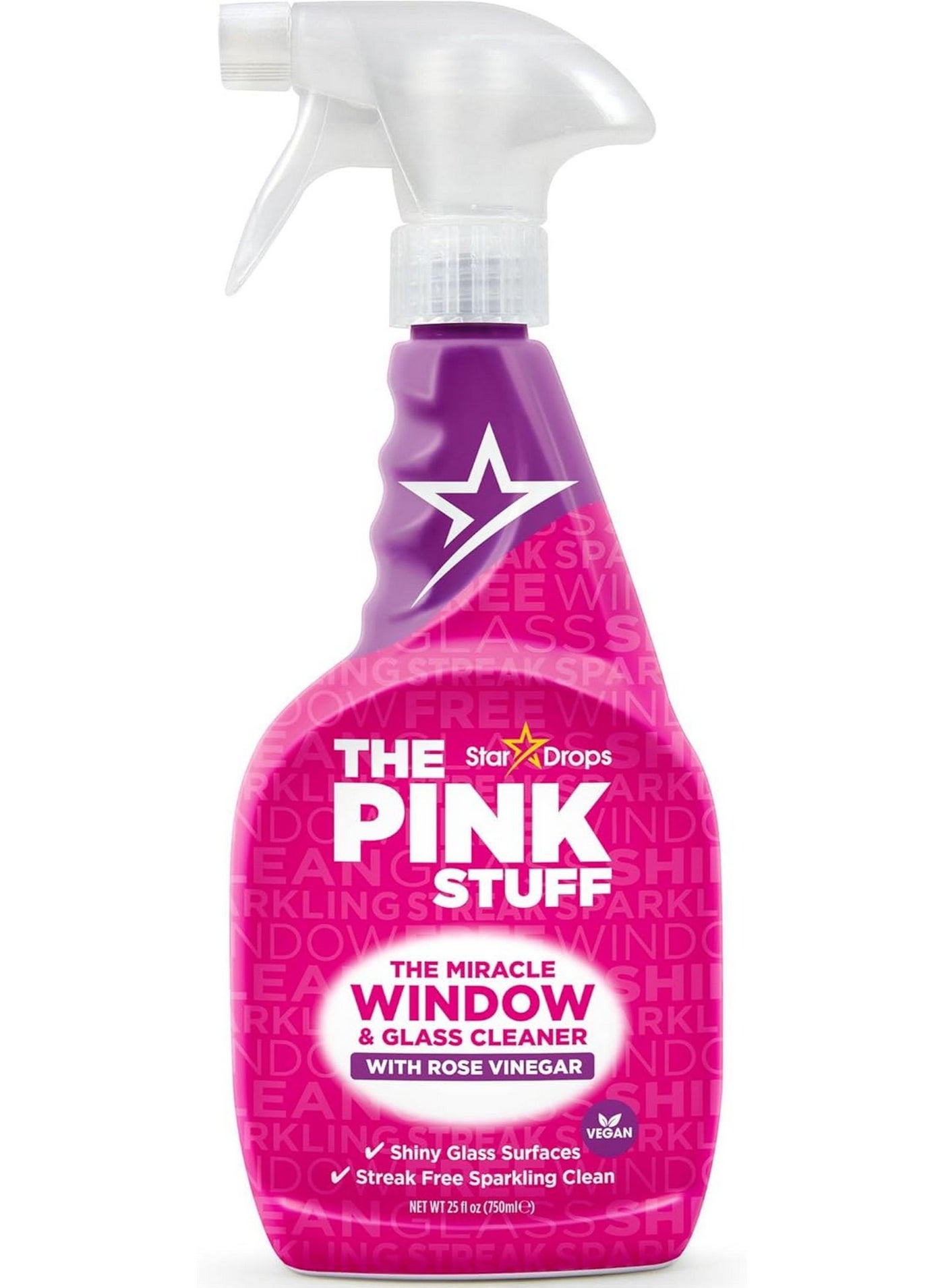 Stardrops The Pink Stuff Miracle Window And Glass Cleaner Spray With Rose Vinegar 750 ML