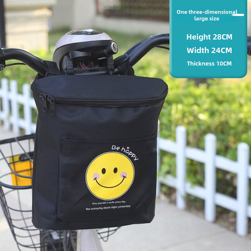 Generic Bike Handlebar Storage Bag Large Capacity Good luck smile 
