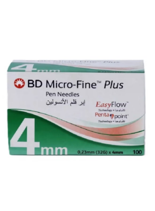 بي دي إبر قلم Bd Micro-Fine Plus 0.23 مم (32 جم) × 4 مم / 0.23 مم (32 جم) × 4 مم 100'S - Image 1