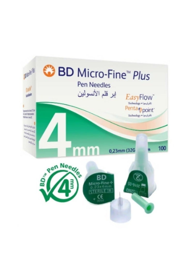 بي دي إبر قلم Bd Micro-Fine Plus 0.23 مم (32 جم) × 4 مم / 0.23 مم (32 جم) × 4 مم 100'S - Image 2