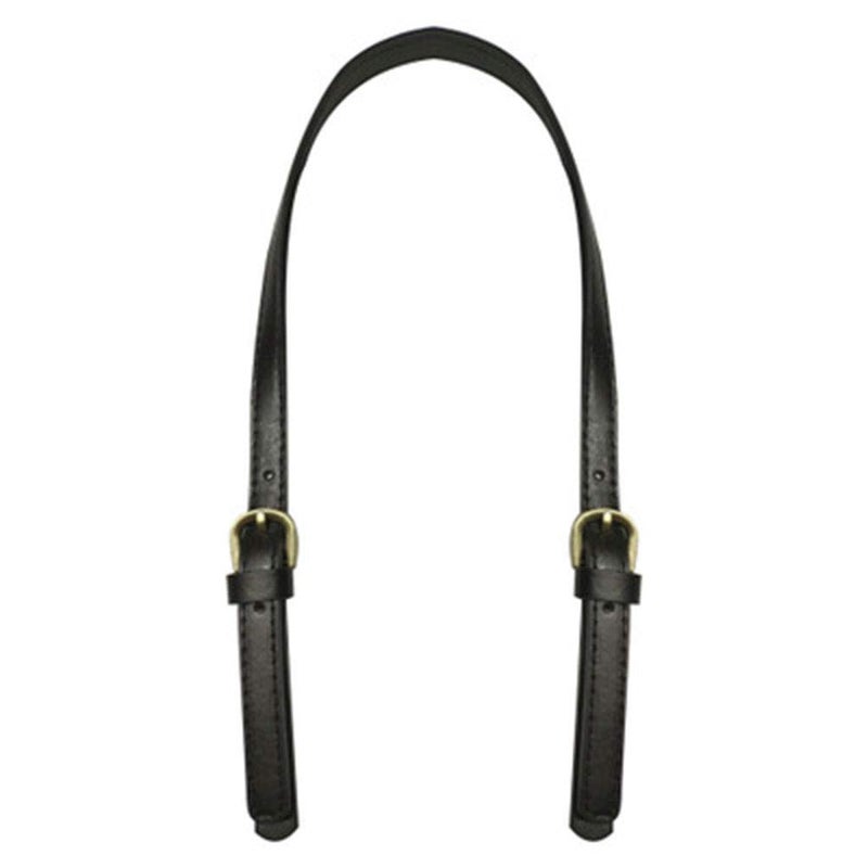 ConStore 2 PCS Leather Replacement Handles Shoulder Straps with Adjustable Buckle Purse Strap Bag Handles DIY Bag Belt Split Leather (Black) - Image 1