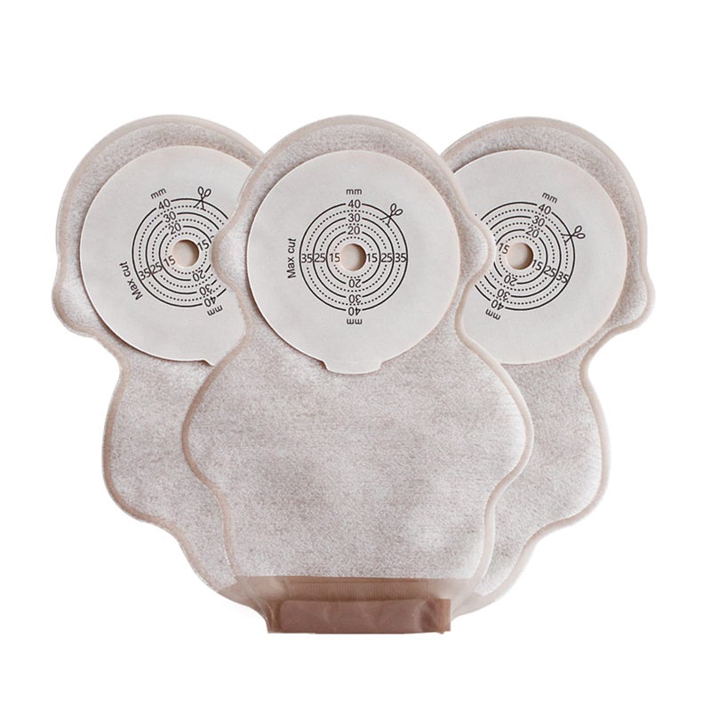 XIMYWRD XIMYWRD Colostomy Bag for Kids One Piece Ostomy Bags Hook Loop Closure Drainable Pouches Childrens Ostomy Supplies Ileostomy Stoma Care Cut to Fit 1540mm 10pcs 