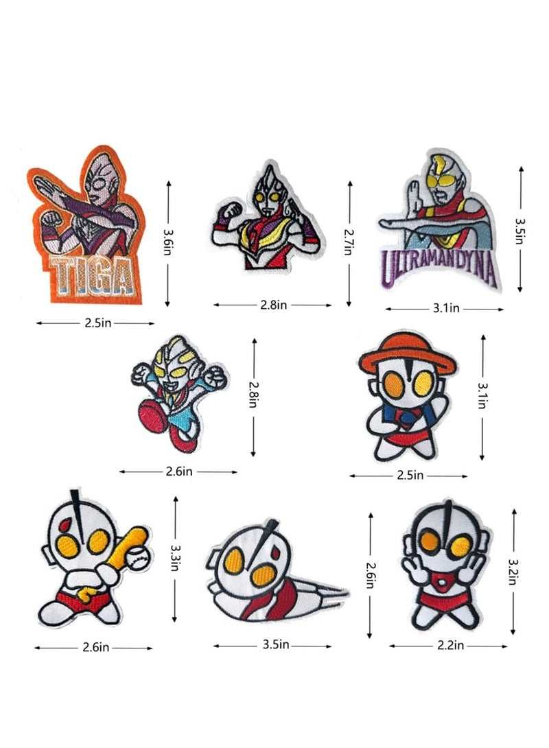 Excefore Iron on Patches for Clothing, 8 Pcs Iron-on Embroidery Decorative Patches, Cartoon Anime Fabric Repair DIY Patch, for Clothing, Jeans, Jackets, Pants, Dress, Hats, Backpacks - Image 2