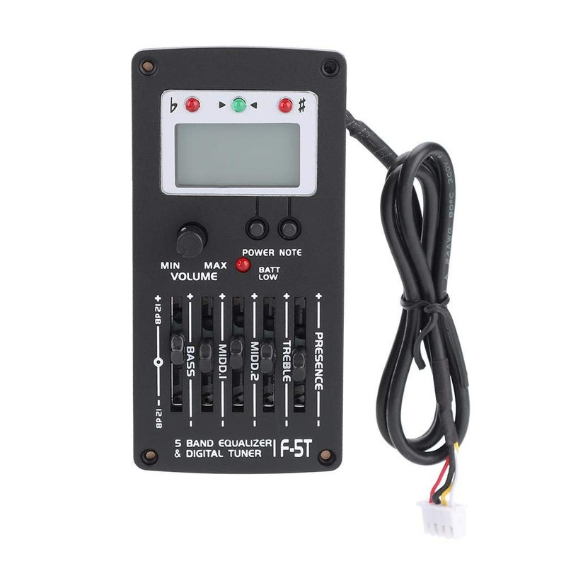 Dilwe 5 Band Guitar Equalizer, F-5T EQ Equalizer Pickup Tuner for Acoustic Guitar Musical Instrument - Image 5
