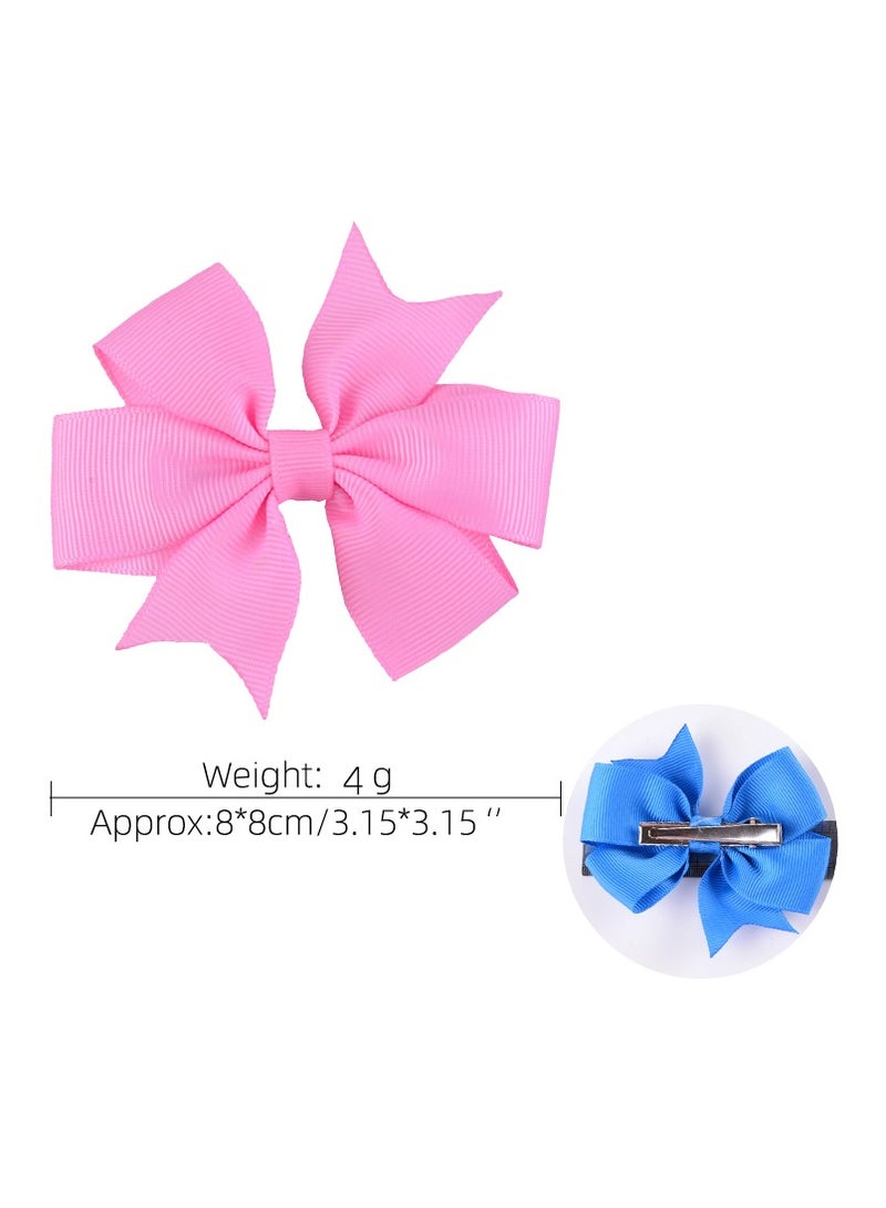 مجموعة سكاي شاين من 20 قطعة من ربطات الشعر المتينة متعددة الألوان بطول 3 بوصات - مشابك شعر صغيرة من الشريط للنساء والفتيات، إكسسوارات شعر متينة من قماش غروغرين والساتان لتسريحات ذيل الحصان، ورفع الشعر، والتصفيف اليومي - Image 2