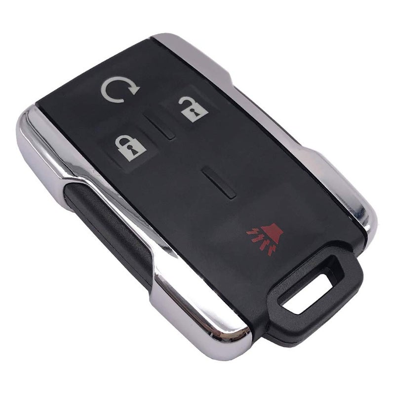Key Fob Keyless Entry Remote Shell Case Fits for Chevy Chevrolet Silverado ColoradoGMC Sierra Canyon 2014 2015 2016 2017 M3N32337100 Smart Car Key Button Pad Outer Cover Silver 4 Button