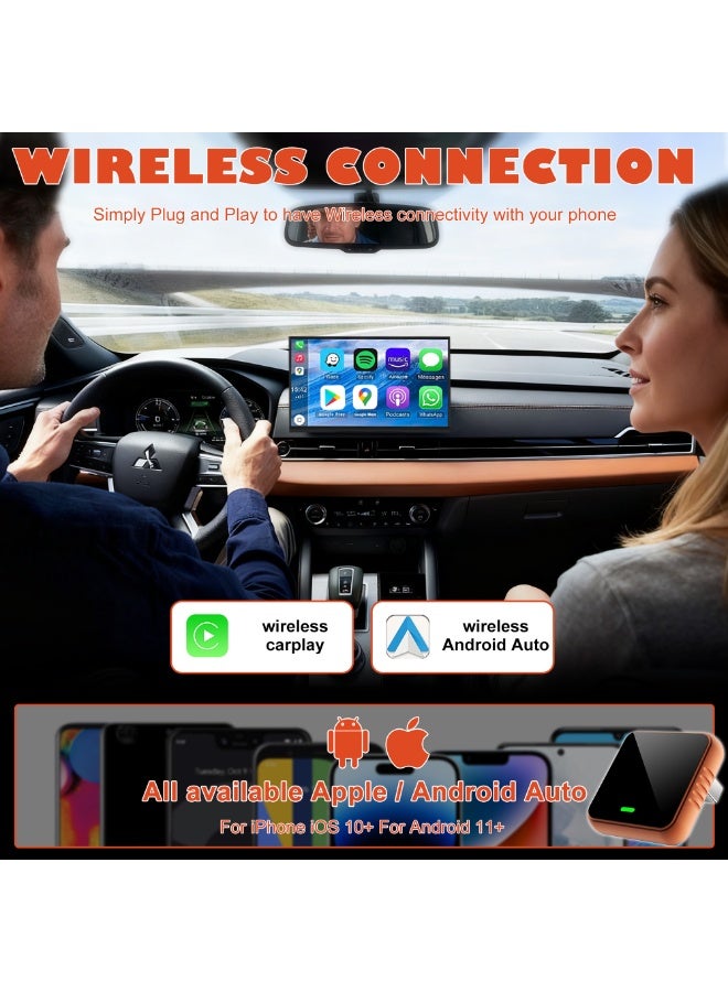 NIXIVE AutoLink AI+ Mini Wireless CarPlay & Android Auto Adapter, 2-in-1 Plug & Play Dongle Converts Wired to Wireless, USB & Type-C, Fast Stable Connection for iPhone & Android - Image 2
