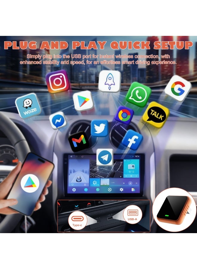 NIXIVE AutoLink AI+ Mini Wireless CarPlay & Android Auto Adapter, 2-in-1 Plug & Play Dongle Converts Wired to Wireless, USB & Type-C, Fast Stable Connection for iPhone & Android - Image 4