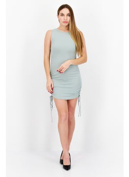 BB Dakota by Steve Madden Women Ribbed Mini Dress, Sage Green  - Image 1