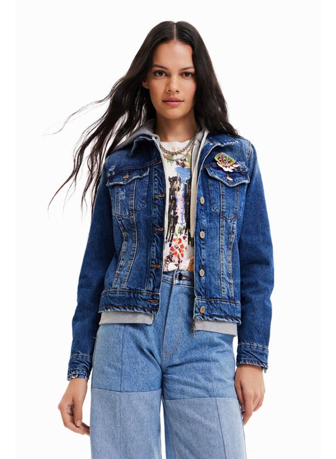 DESIGUAL Hooded denim jacket  - Image 1