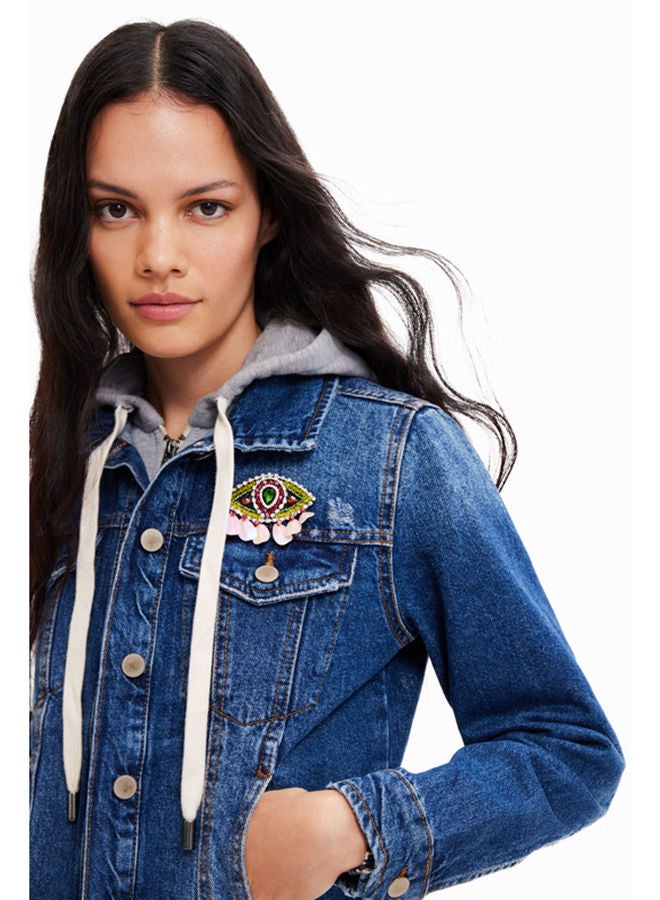 DESIGUAL Hooded denim jacket  - Image 4
