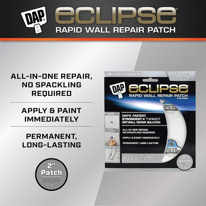 Dap Eclipse Rapid Wall Repair Patch, 2 in, 4 Pack (7079809161) - Image 3