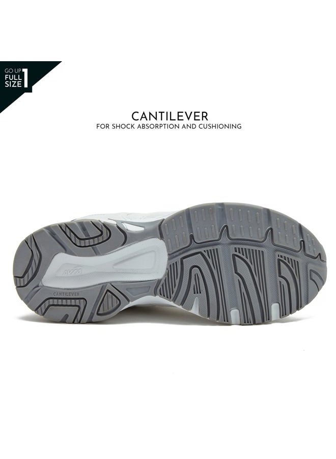 AVIA Verge Womens Sneakers - Tennis, Court, Cross Training, or Pickleball Shoes for Women, 8.5 Wide, White/Blue/Silver, Bright White/Bijou Blue/Silver/Alloy, 8.5 Wide - Image 5