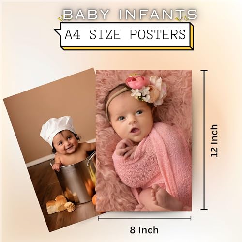 Posters Inc Pack Of 12 Baby Posters,Wall Decoration Items For Living Room And Kitchen, Cute Baby Posters For Home Decor, Gifts For Pregnant Women And Best Friend, 8x12 Inches Size, 300 GSM Paper - Image 5