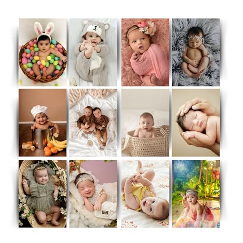 Posters Inc Pack Of 12 Baby Posters,Wall Decoration Items For Living Room And Kitchen, Cute Baby Posters For Home Decor, Gifts For Pregnant Women And Best Friend, 8x12 Inches Size, 300 GSM Paper - Image 1