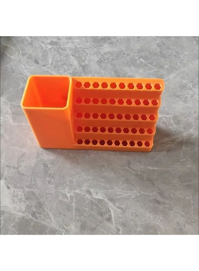 50 Hole Screw Organizer Heavy Duty Toolbox Storage Panel For 6 35mm Hex Shank Screwdrivers Workshop Garage Professional And Home Use - Image 5