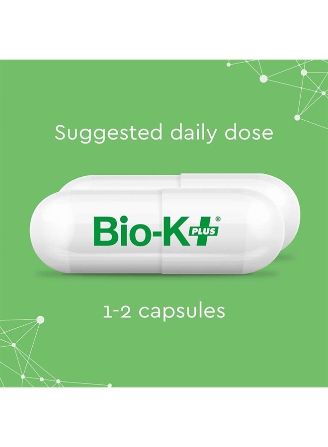 Bio-K Plus Bio-K + Extra Care Probiotic Supplement Capsules for Adult Men and Women, 80 Billion Active Bacteria, Promotes Immune System Health - Vegan & Gluten-Free Delayed Release, 20 Capules/Box - Image 1