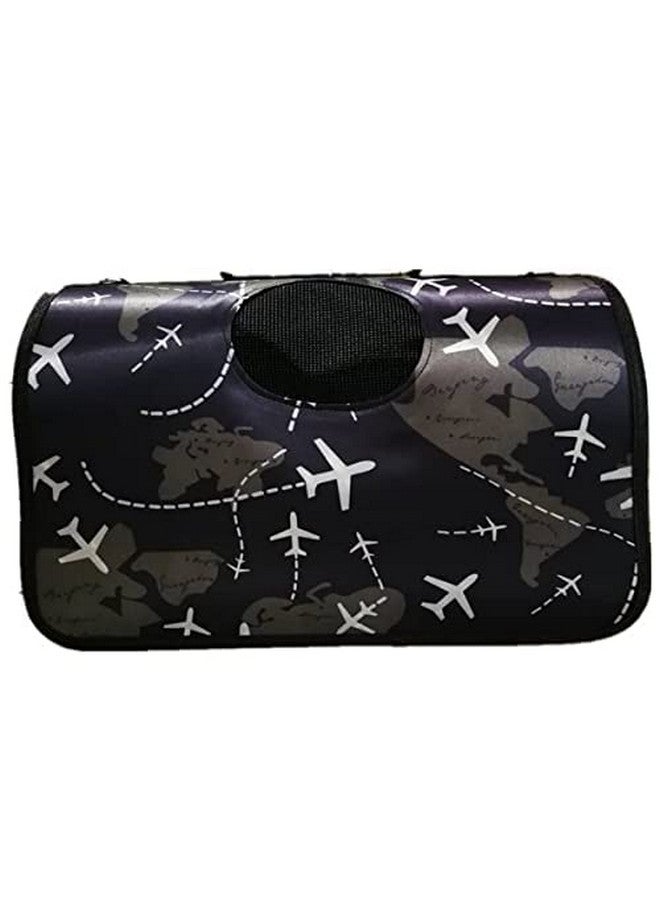 حقيبة كتف للحيوانات الأليفة | حقيبة حمل للكلاب | حقيبة حمل للقطط - حقيبة سفر خارجية قابلة للتنفس مطبوعة على شكل برميل (الحجم - صغير، قد يختلف التصميم) - Image 1