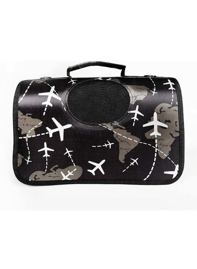 حقيبة كتف للحيوانات الأليفة | حقيبة حمل للكلاب | حقيبة حمل للقطط - حقيبة سفر خارجية قابلة للتنفس مطبوعة على شكل برميل (الحجم - صغير، قد يختلف التصميم) - Image 3