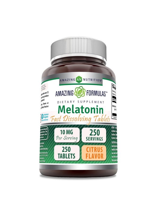 Amazing Formulas Melatonin Fast Dissolve 10 Mg 250 Tablets | Citrus Flavor | Non-GMO | Gluten Free | Made in USA - pzsku/Z0DE7B86873EDFD32FB87Z/45/_/1739882491/a467593c-5908-4950-bf76-83d726b39e9f