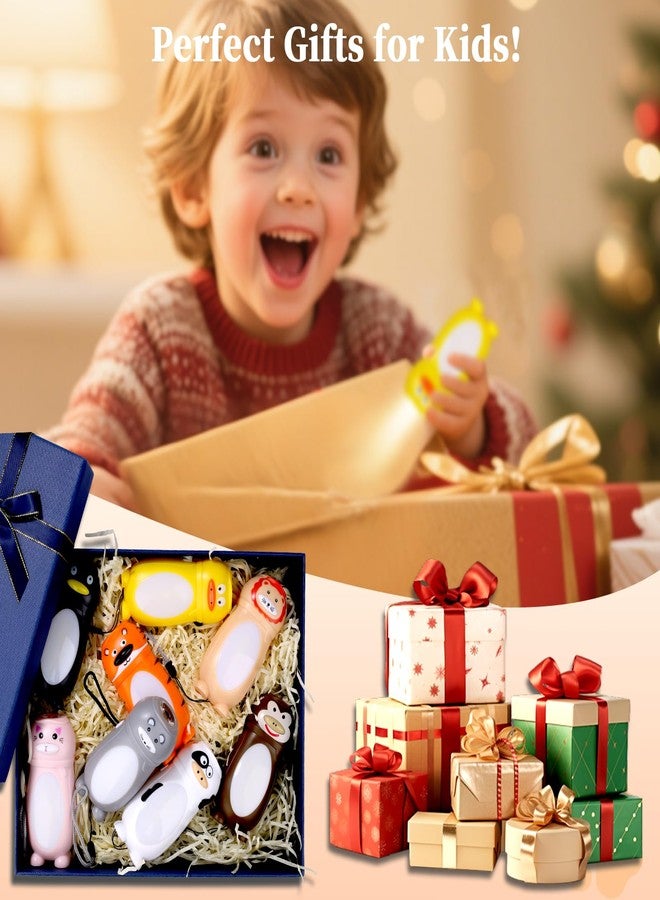 KunHe 4 Pack Animal Flashlights for Kids 2 in 1 Toddler Flashlight Camping Lantern Flashlights Stocking Stuffers for Kids Toddlers Lantern Cute Flashlight Christmas Gift for Girls Boys - Image 3