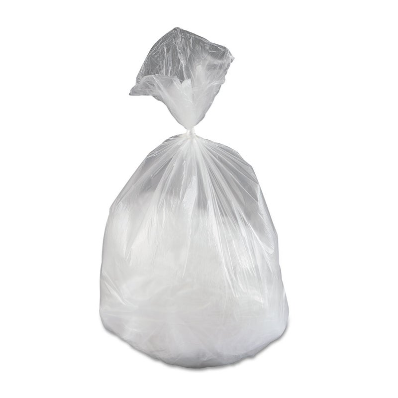 Inteplast EC2433N High-Density Can Liner, 24 x 33, 16gal, 5mic, Clear, 50/Roll, 20 Rolls/Carton - Image 2