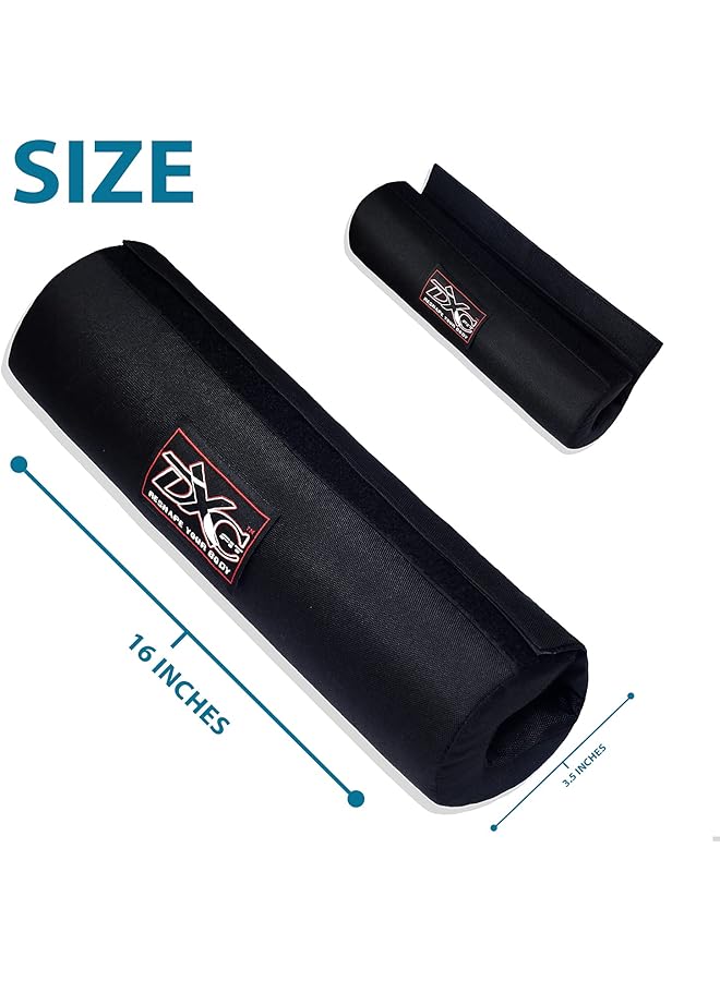 DXCFIT Barbell Pad Professional Standard Heavy Duty Weightlifting Hip Thrust Pad CrossFit Powerlifting Squat Pad with secure Hook and Loop. For Shoulder Neck Back & Hip Protection During Squats.  - Image 3