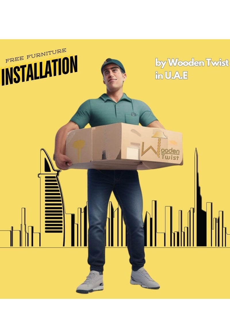 وودن تويست كرسي طعام مقهى حديث حزين بأرجل معدنية (أسود) - Image 3