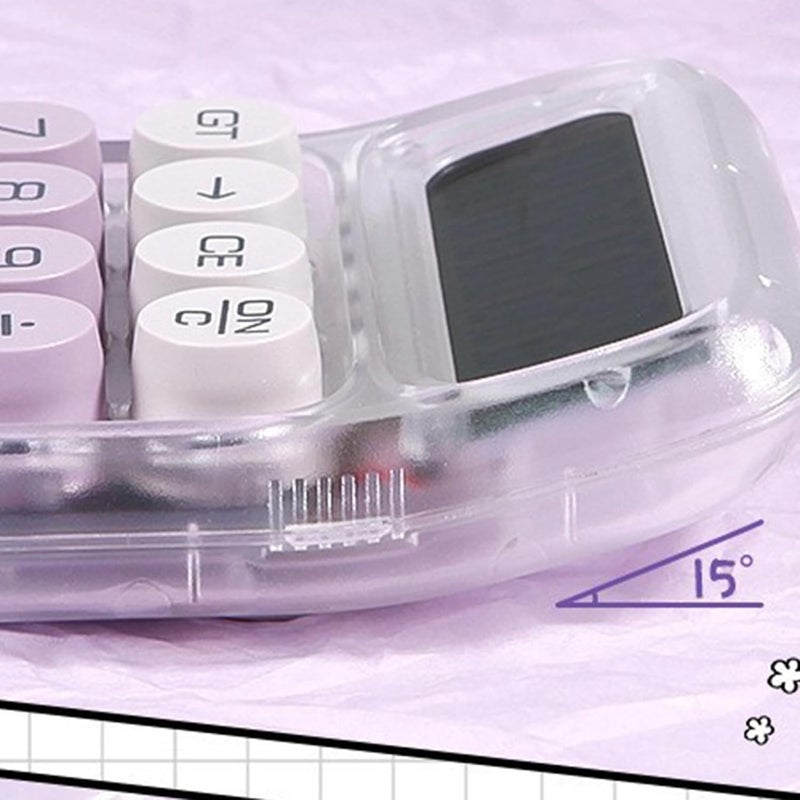 Clear Electronic Calculator 10 Digit Display Portable Clear Cute Calculator Creative Colorful Large Display Science - Image 5