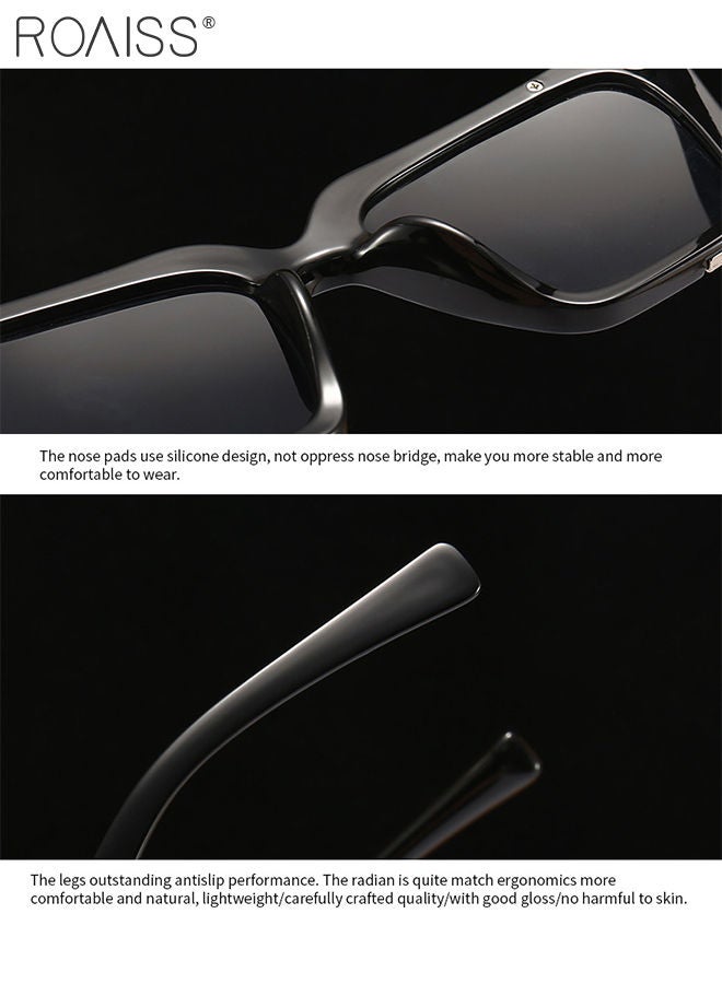 roaiss Women's Cat Eye Sunglasses, UV400 Protection Sun Glasses with Black Frame Decorated with Gold Trim, Fashion Anti-glare Sun Shades for Women with Glasses Case, 68mm - Image 5