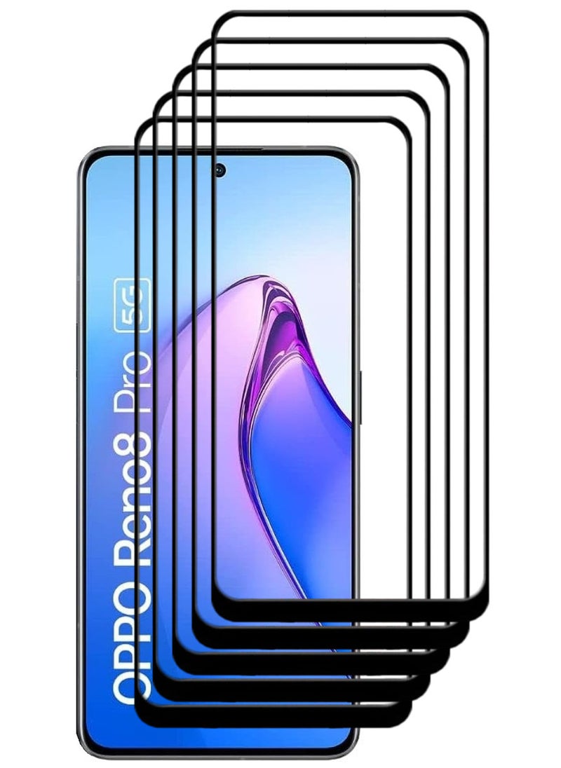 ACLIX 5 Pieces Antistatic ESD Dustproof Premium Quality High Definition Tempered Glass Screen Protector Designed For Oppo Reno8 Pro - Image 1