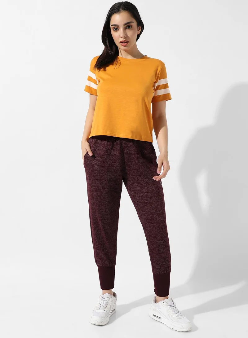 Campus Sutra Women's Solid Mustard Yellow Boxy Top