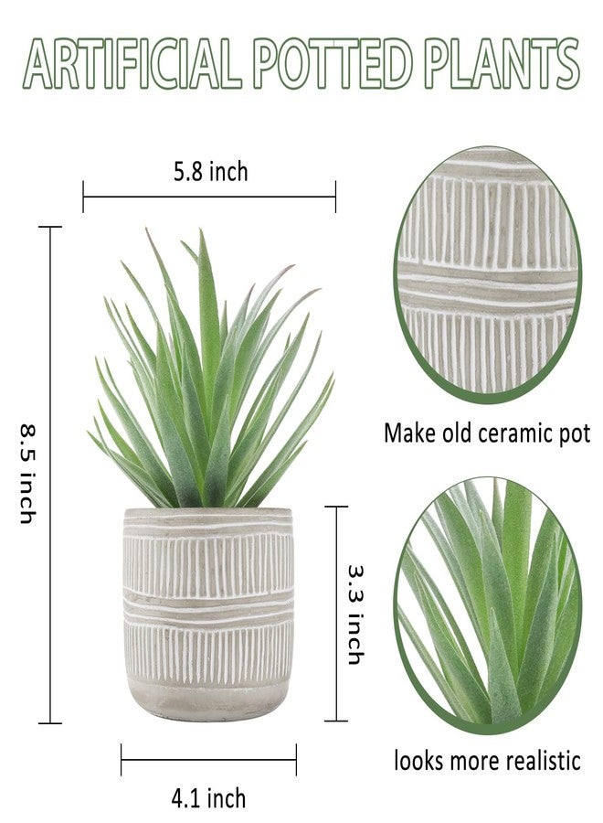 Der Rose Fake Succulents Plants Artificial Succulents in Pots for Room Home Bathroom Bedroom Office Kitchen Living Room Desk Decor - Image 2