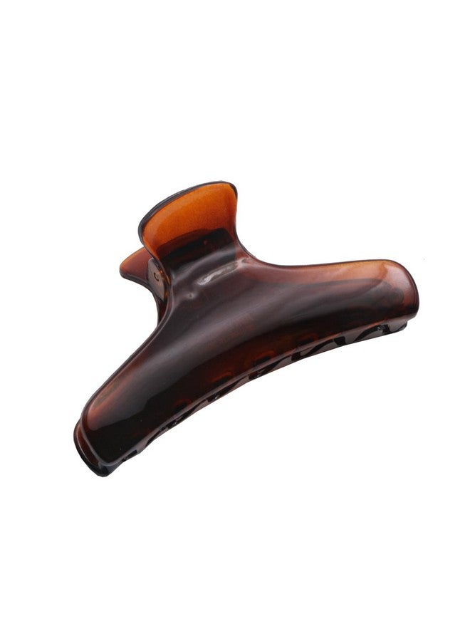 Parcelona French Flat Salon Style Medium 3 1/4 Inch Covered Spring Tortoise Jaw Hair Claw Clip Clutcher Clamp Clasp - Image 1