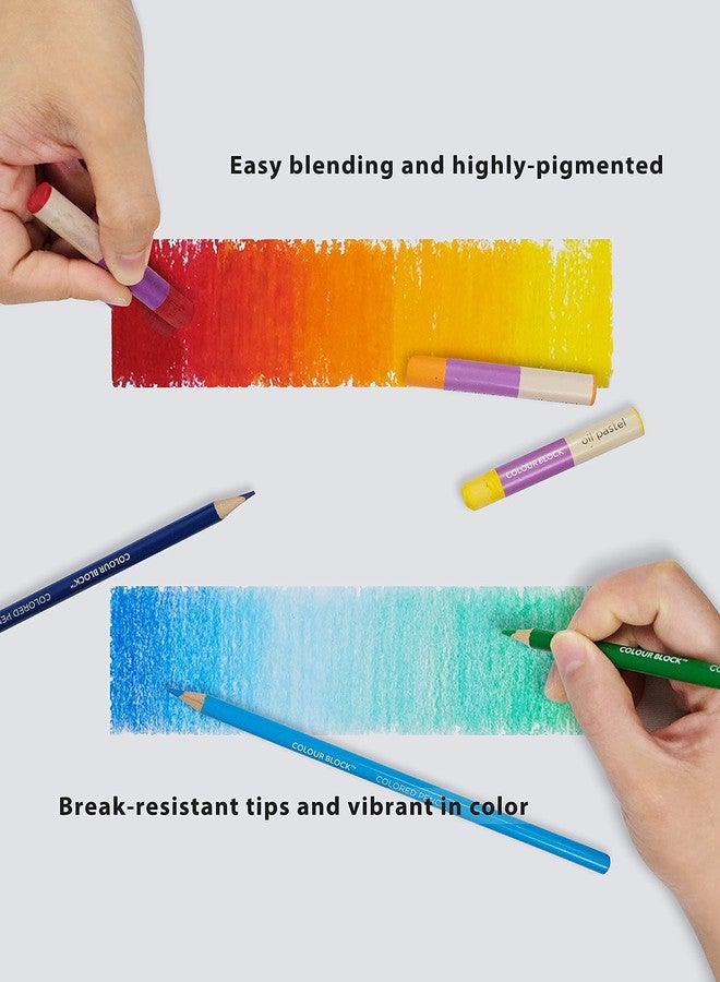 COLOUR BLOCK 73 Piece Art Set - Premium Art Supplies Kit for Adults & Kids, Painting and Drawing Art Kits for Teens and Children, Ideal for Artists Ages 8-12 & 9-12 Girls, All-in-One Craft Paint Set - Image 4
