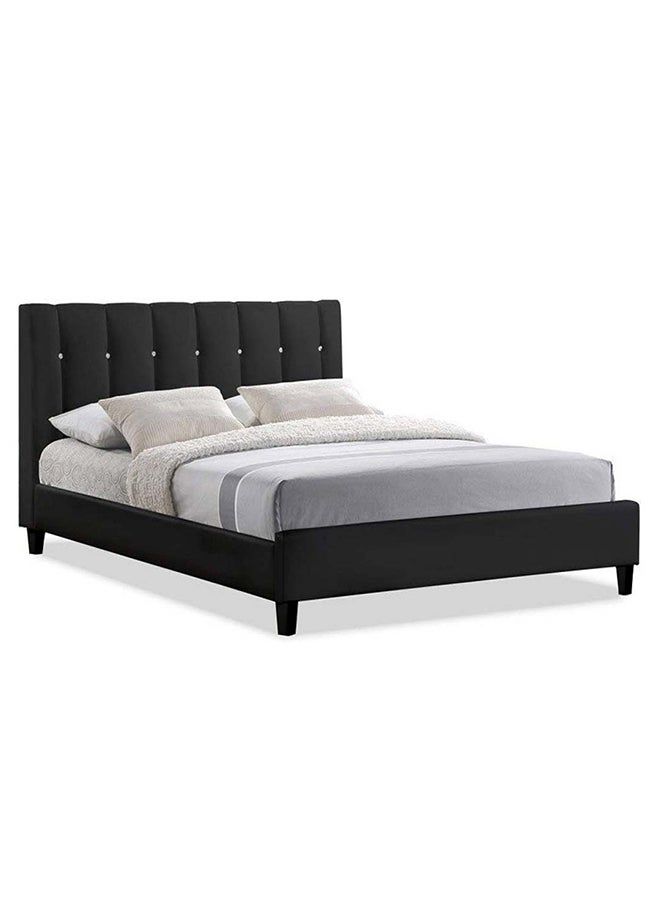 Vino Modern Bed 120x200cm Twin size Bed in Black Color