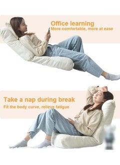 TAPIT Floor Sofa with Back Support 5 Reclining Poistion Adjustable Floor Chair Folding Gaming Recliner Chair Floor Lounge Chair with Cushion for Gaming Reading Sleeping (Dark Gray)  - Image 2