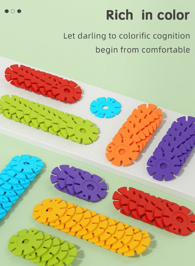 320 Piece Interlocking Plastic Disc Construction Building Toy, Stacking Blocks for Creative Building, Educational STEM Learning, Construction Block Play for Kids, Teens, Adults, Boys, and Girls - Image 3