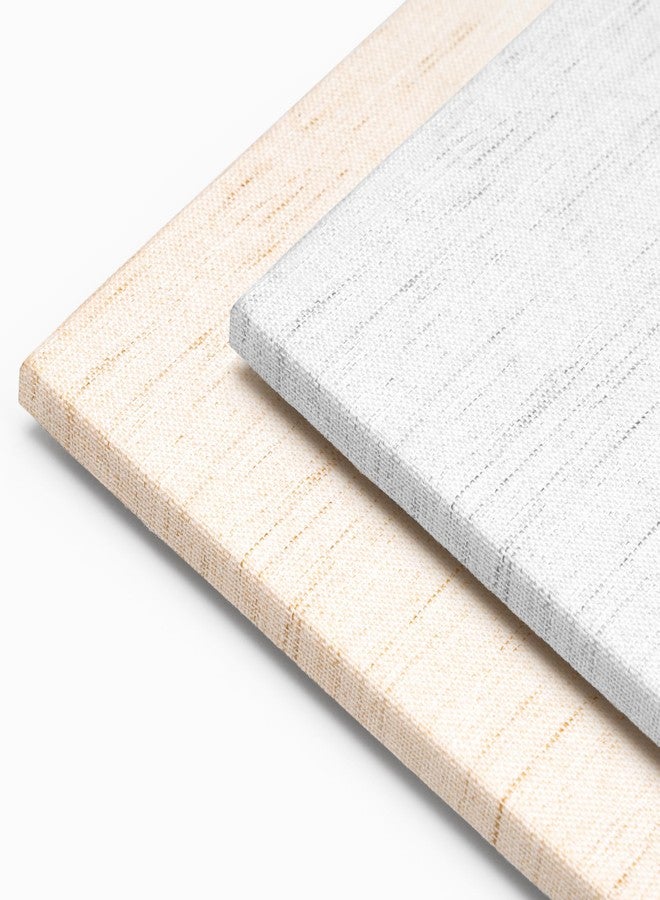 Lightomorrow Bulletin Board 36 x 24 inches, 3' x 2' Linen Board for Wall, Decorative Fabric Pin Board with Safe Removable Adhesive Tapes for Home and Office, Includes 20 Push Pins-Light Yellow Stripes - Image 5