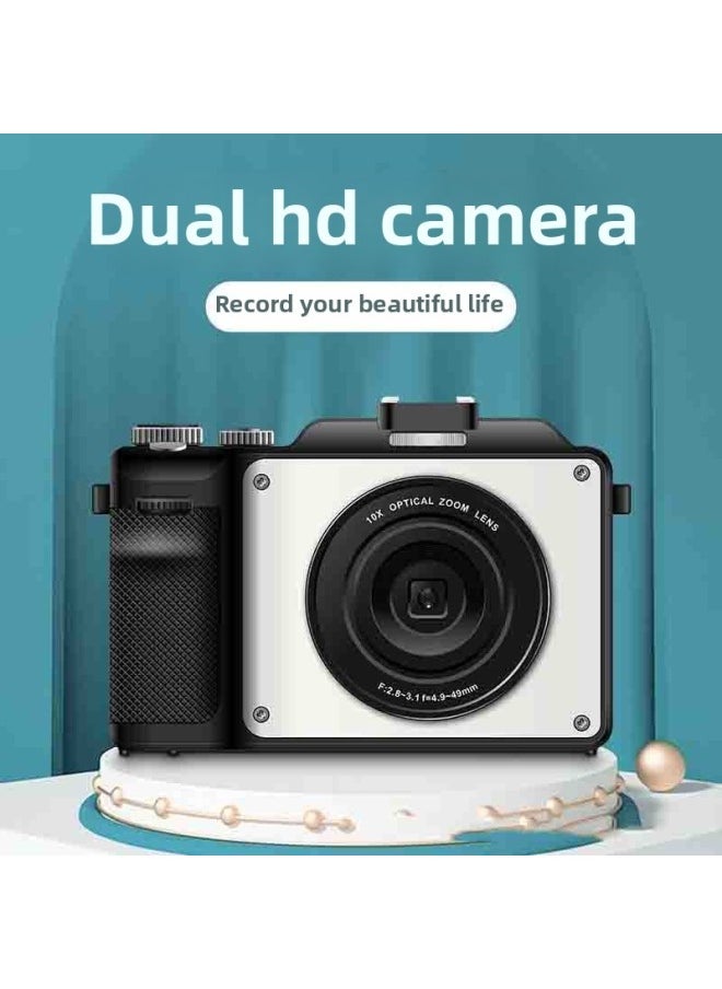 Generic 4K HD Camera Student Beginner WIFI Micro Single Digital Camera Travel Photo Video Retro DV-Body Color:Microphone  - Image 4