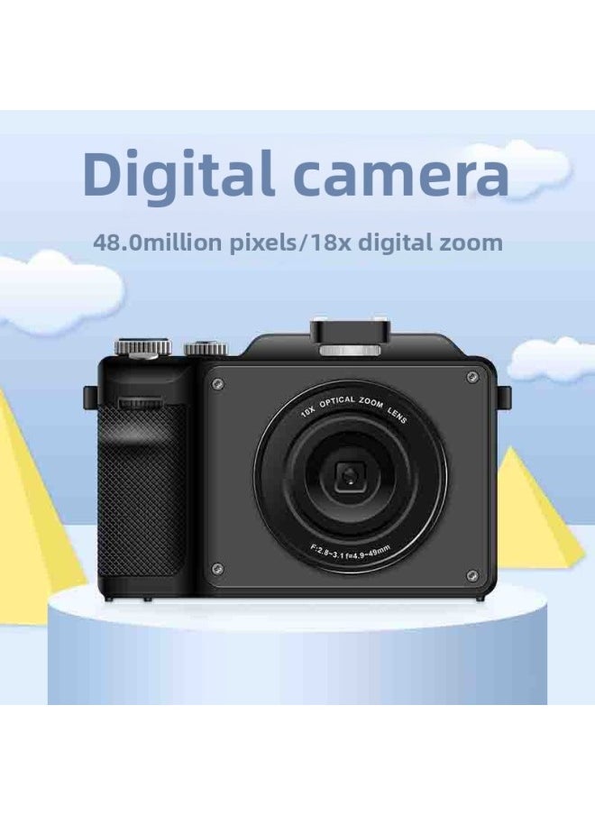 Generic 4K HD Camera Student Beginner WIFI Micro Single Digital Camera Travel Photo Video Retro DV-Body Color:Microphone  - Image 2