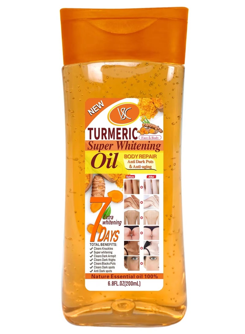 VSC Turmeric Super Whitening Oil Body Repair Face And Body 200 ml
