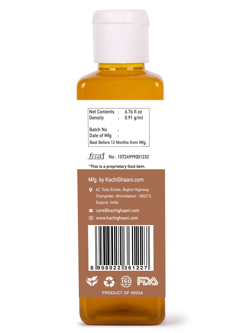 KachiGhaani.com Cold Pressed Flaxseed Oil | 100% Pure | Rich in Omega-3 & Omega-6 | Best for Sharp Brain | 200ml - Image 2