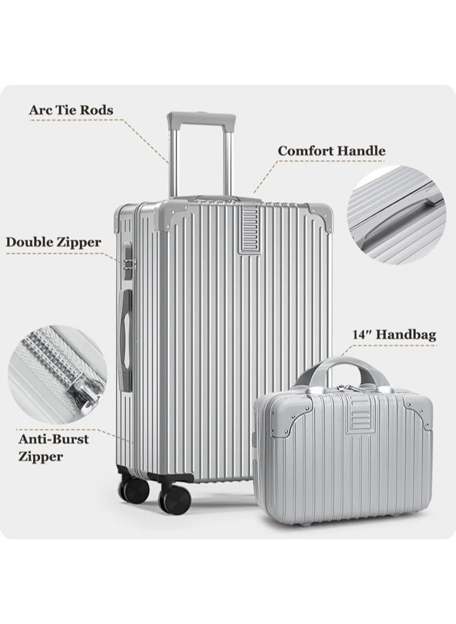 Denzoz - Luggage Sets, Expandable Hardshell Luggage, 4-piece (14/20/24/28)" Suitcase Sets, with Universal Wheels,ABS+PC Harshell Spinner Luggage with TSA Lock - Image 1