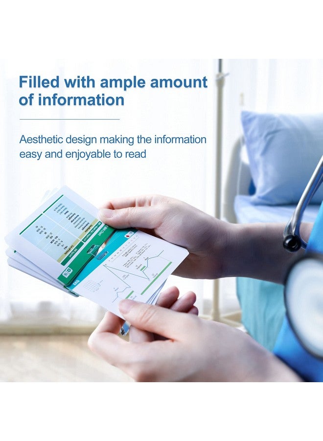 Nano shield 96 Nursing Badge Reference Cards, Nursing School Essentials Set- Lab Values, EKG, Spanish Translation and More, Great Nursing Student Gifts - Image 4