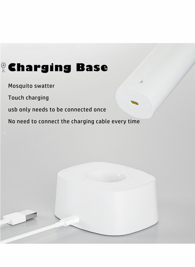 SYOSI مضرب كهربائي لقتل الذباب وزنبور البعوض - زاب كهربائي بقوة 3,000 فولت - زاب للذباب قابل لإعادة الشحن عبر USB وآمن للاستخدام الداخلي - Image 4