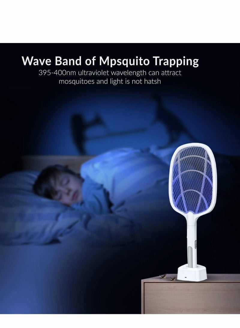 SYOSI مضرب كهربائي لقتل الذباب وزنبور البعوض - زاب كهربائي بقوة 3,000 فولت - زاب للذباب قابل لإعادة الشحن عبر USB وآمن للاستخدام الداخلي - Image 5