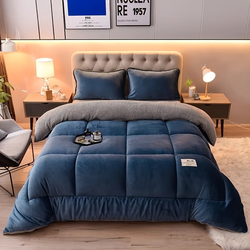 1pc Luxurious Comfortable Thickened Winter Blanket - Soft Skin-Friendly Bedding, Quilted Craft, Machine Washable, Suitable for Modern Minimalist Bedroom, Country Style Decor, Plush Texture, Multi-Use in Bedroom - Image 4