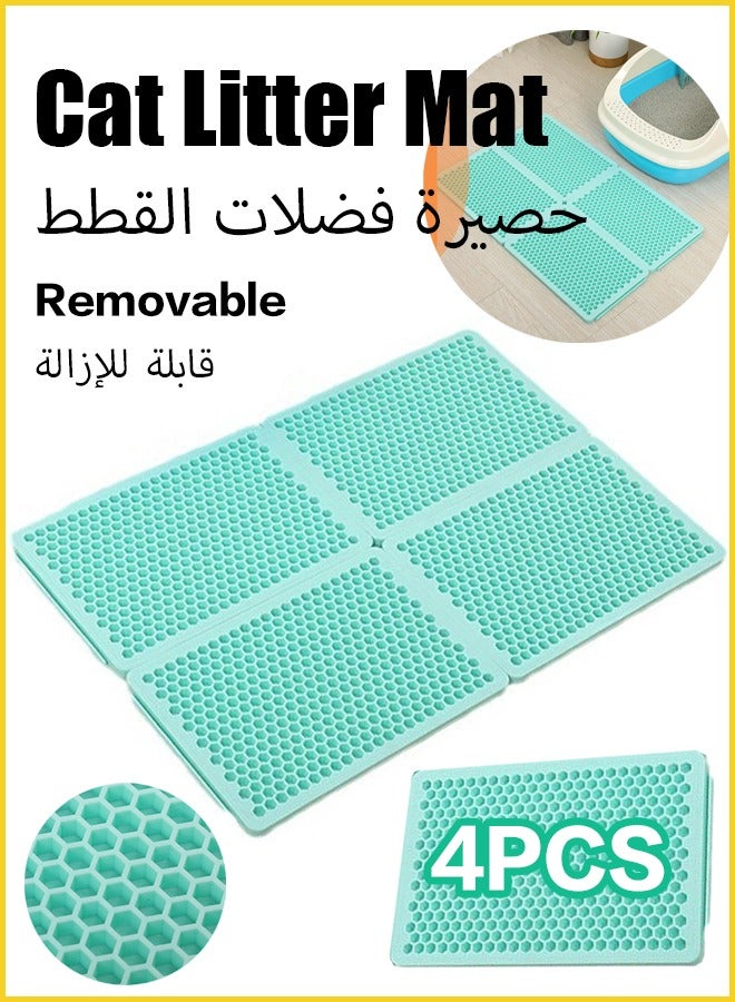 Vividorad EVA Cat Litter Pad, ,Litter Scattering Control, Cat litter pad Pet Sand Control Pad Foldable,Waterproof & Easy to Clean Cat Litter Box Mat, Can Be Placed Under The Litter Box,for Indoor Cats  - Image 1