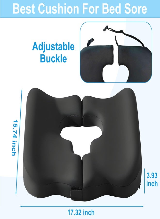 galactruly Donut Pillow for Bed Sores, Bed Sore Cushions for Butt, Bedsore Pressure Relief Pillow, Wheelchair Seat Cushion, T Shaped Opening Tailbone Pillow - Image 2